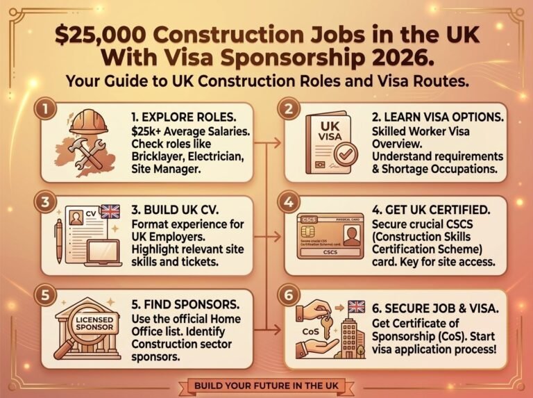 $25,000 Construction Jobs in the UK With Visa Sponsorship 2026